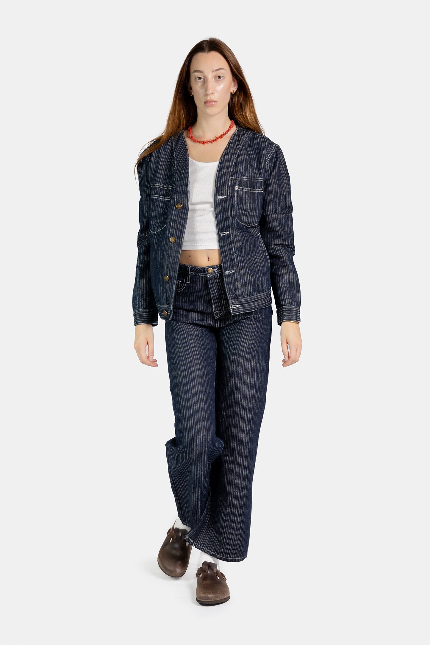 PANTALONE JEANS CARMAGNOLA JACQUARD GESSATO