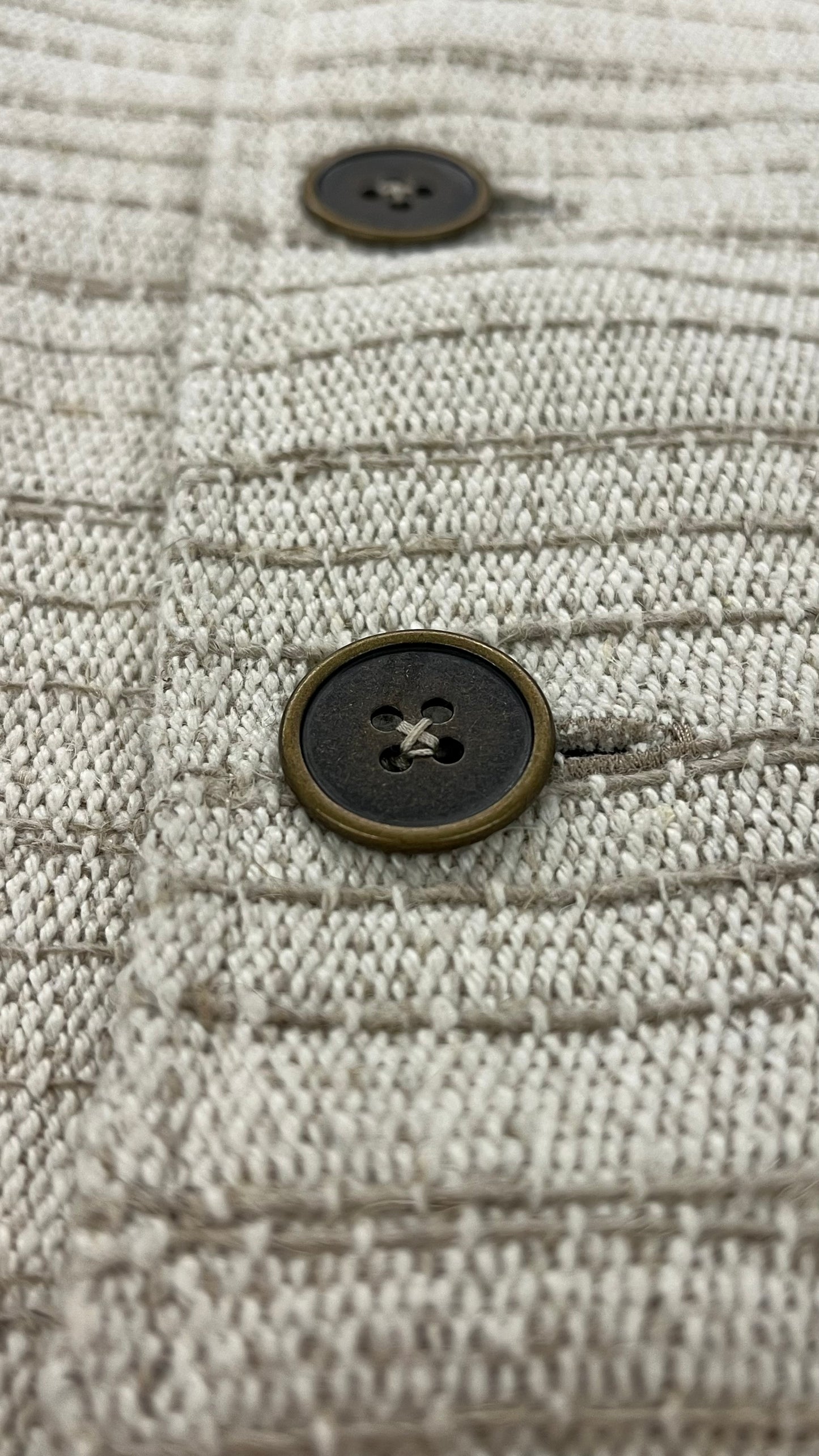 GILET IN CANAPA ARTIGIANALE - TESSUTO A MANO OTTOCENTESCO