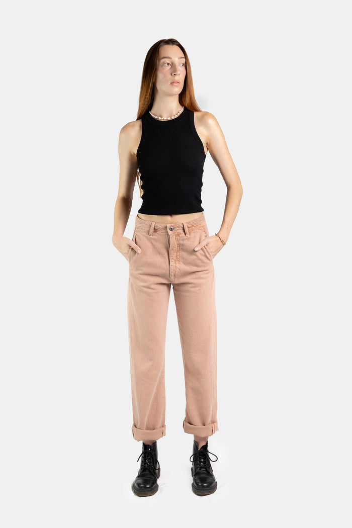 Jeans Anita donna a palazzo a tintura naturale