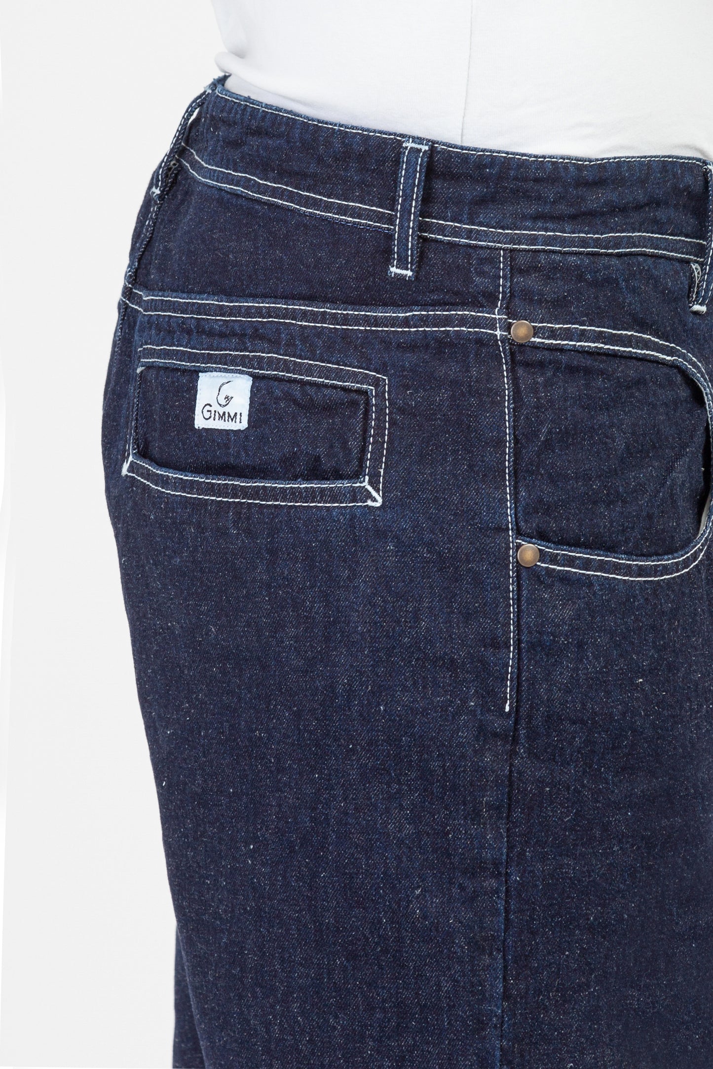 Jeans-short-Amerigo-denim-canapa-dettaglio1